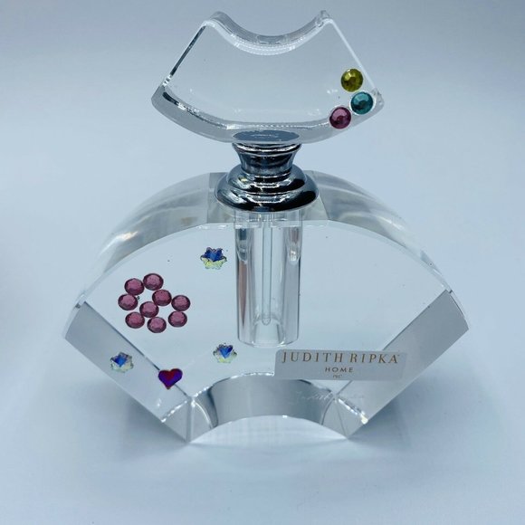JUDITH RIPKA Crystal Perfume Bottle Signed Gems NH - Picture 3 of 9